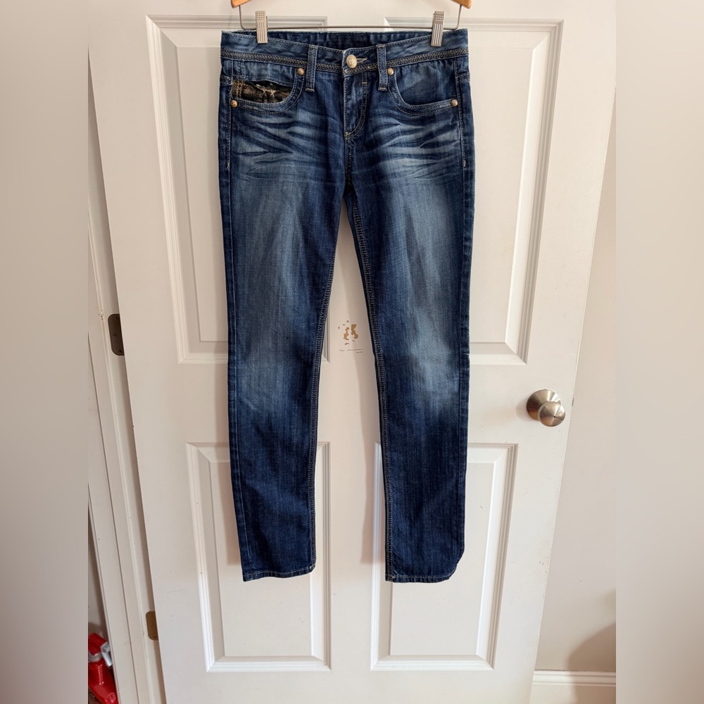 Re rock Express Dark Wash Straight Leg Jeans